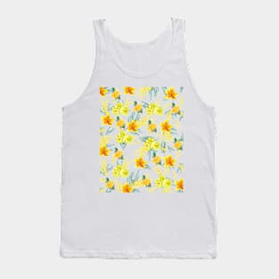 Yellow flower Pattern Tank Top